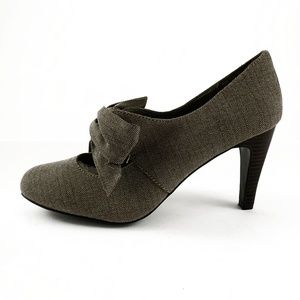 Ann Marino Brown/Tan Houndstooth Heels